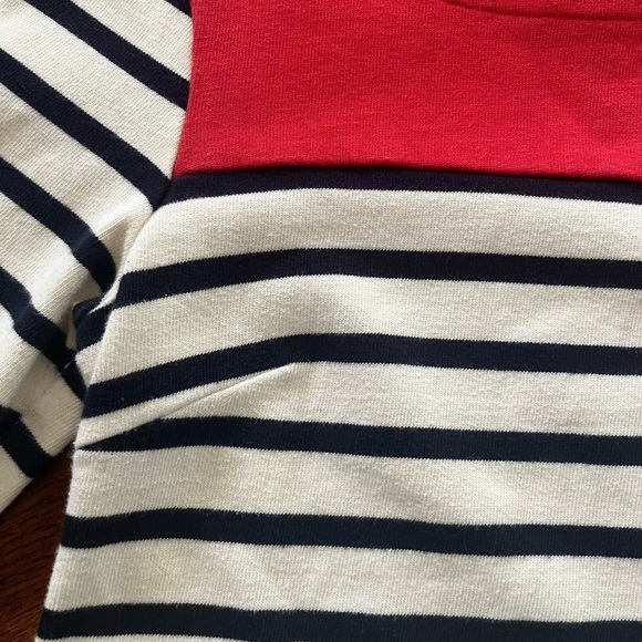 🔴$5 DEAL🔴 Gap navy stripe elbow sleeve dress with zipper back - Picture 4 of 9